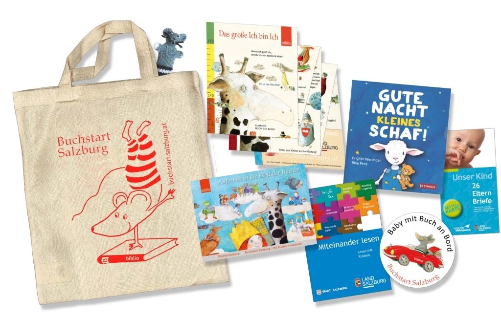 Bild: Buchstarttasche mit Materialien Buchstart Salzburg